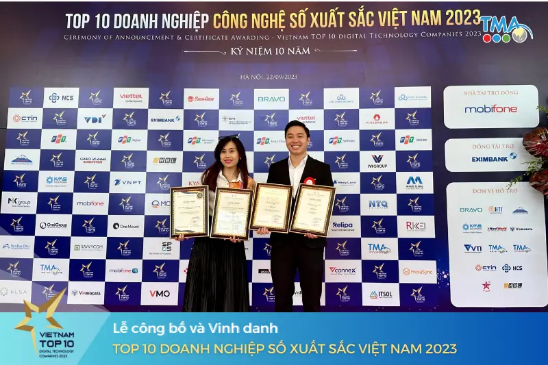 TMA tự hào được vinh danh “Top 10 Công ty Công nghệ số Việt Nam 2023” ở 4 hạng mục