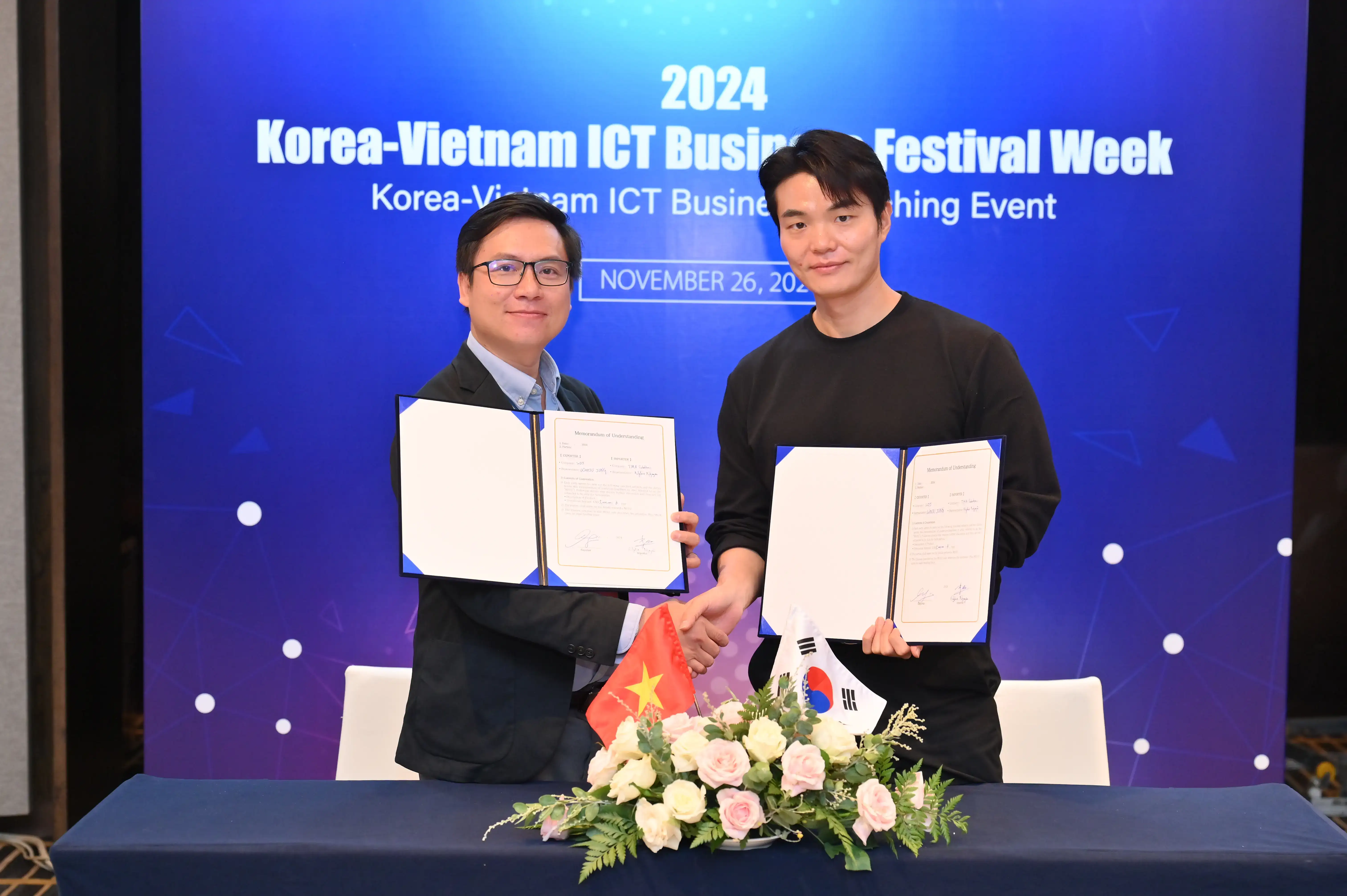 TMA ký kết MOU với InDJ tại sự kiện Korea-Vietnam ICT Business Festival Week, thúc đẩy hợp tác AI